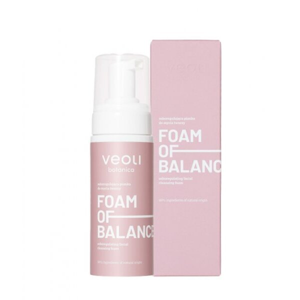 Veoli Botanica Foam of Balance, seboregulująca pianka do mycia twarzy, 150ml