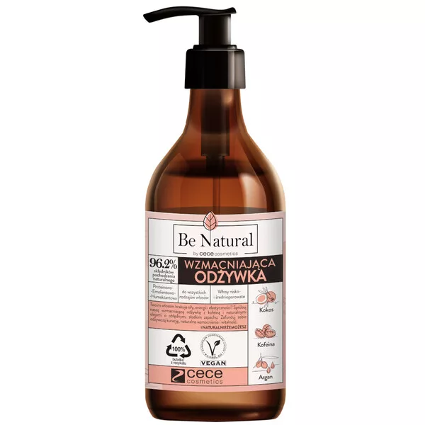CeCe Be Natural, wzmacniająca odżywka z olejem kokosowym, arganowym i kofeiną, 270ml