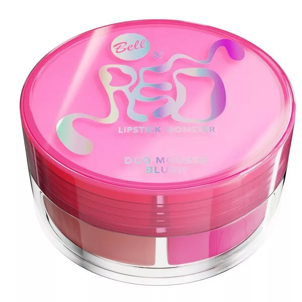 Bell x Red Lipstick Monster, dwukolorowy róż w musie, 001, 12g
