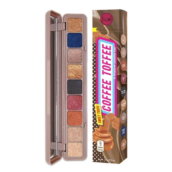 J.Cat Beauty Sweet Tooth 9 shadow palette bar, paleta cieni do oczu, Coffee Toffe, 7,2g