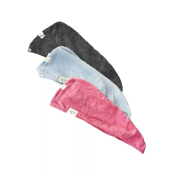 Apis, turban-ręcznik do włosów, blue, 1szt