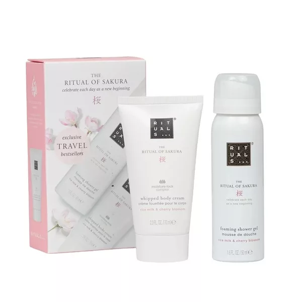 Rituals The Ritual of Sakura zestaw pianka pod prysznic w żelu 50ml + krem do ciała 70ml