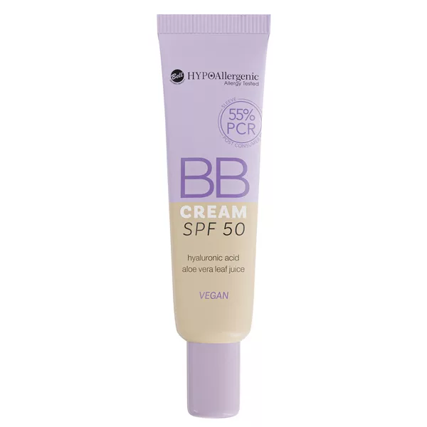Bell HYPOAllergenic SPF 50, hypoalergiczny wielofunkcyjny krem BB, 02, 30g