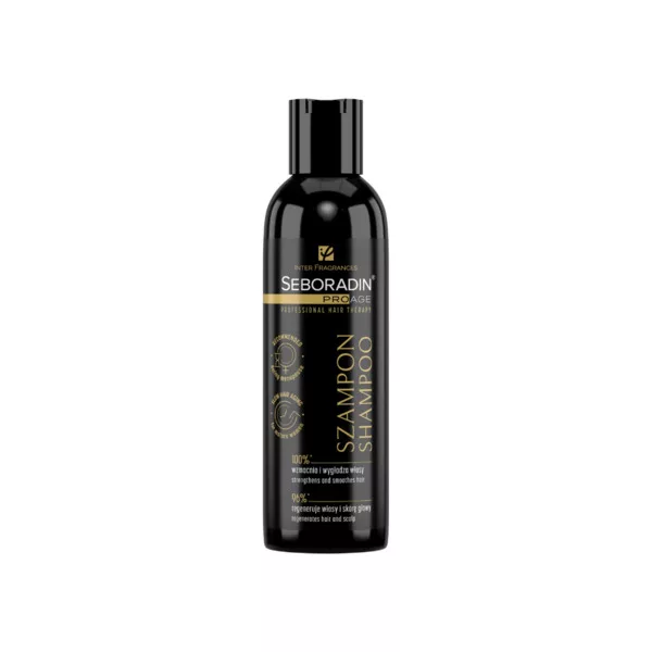 Seboradin Pro Age, szampon delikatnie oczyszcza i odświeża skórę głowy, 200ml