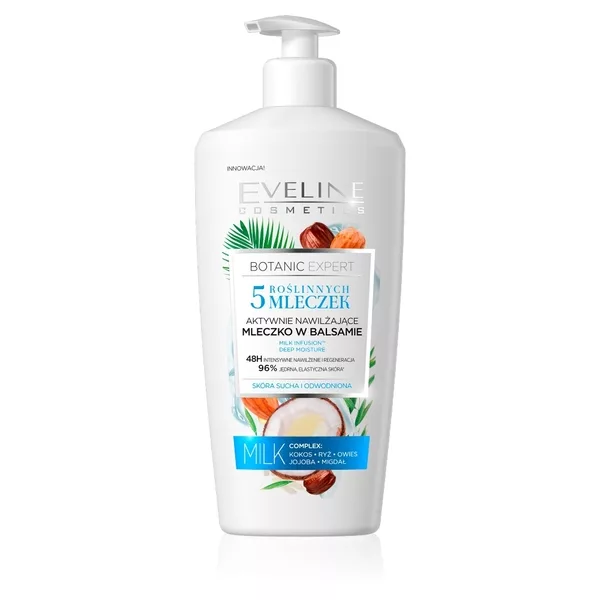 Eveline Botanic Expert, aktywnie nawilżające mleczko do ciała w balsamie, 350ml