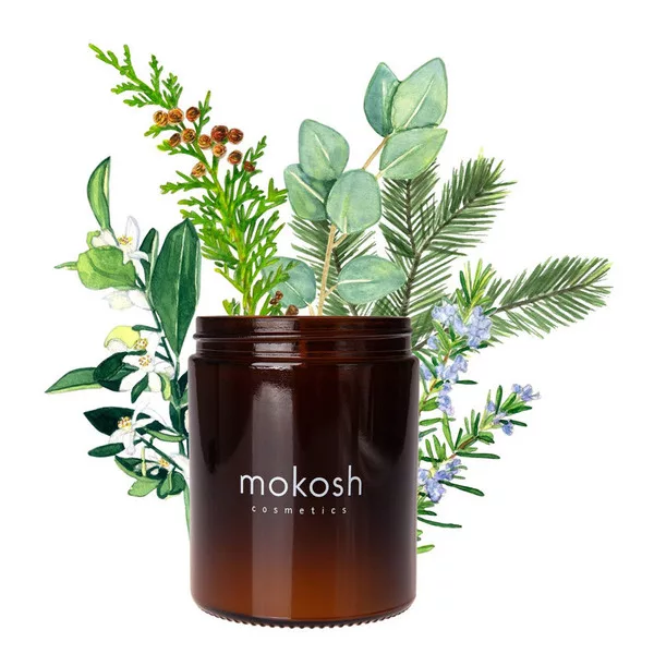 Mokosh, zapachowa świeca sojowa, Jodłowy bór, 140g