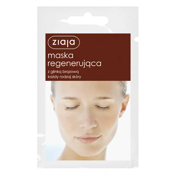 Ziaja, regenerująca maska do twarzy z glinką brązową, 7ml