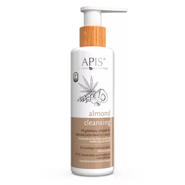 Apis Almond Cleansing, migdałowy olejek do demakijażu twarzy i oczu, 150ml