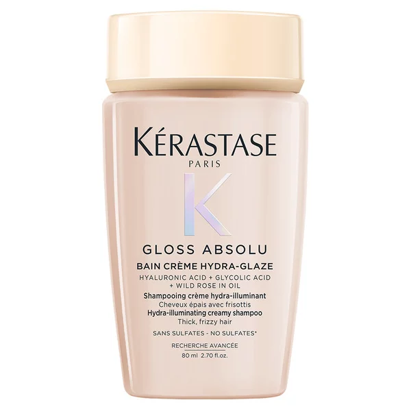 Kerastase Gloss Absolu, wzbogacona kąpiel, szampon do włosów grubych z tendencją do puszenia, 80ml