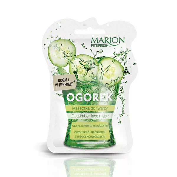 Marion Fit&Fresh Face Mask maseczka do twarzy oczyszczenie i nawilżenie Ogórek 7.5ml