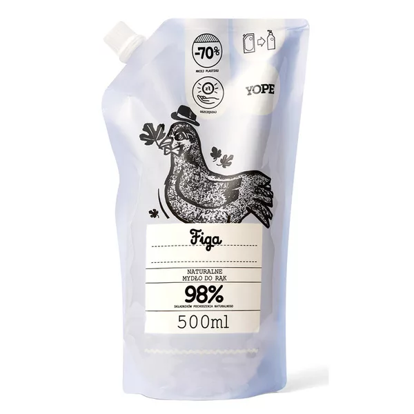 Yope, mydło w płynie Figa, refill, 500ml