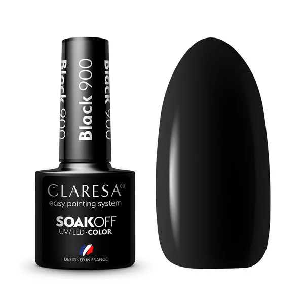 Claresa, Lakier hybrydowy, BLACK 900, 5g