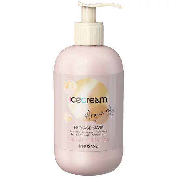 Inebrya Ice Cream Pro-Age, maska nabłyszczająca z olejkiem arganowym, 300ml