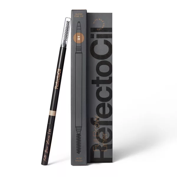 Refectocil Full Brow Liner, wodoodporna kredka do brwi z szczoteczką, 01 jasny brąz