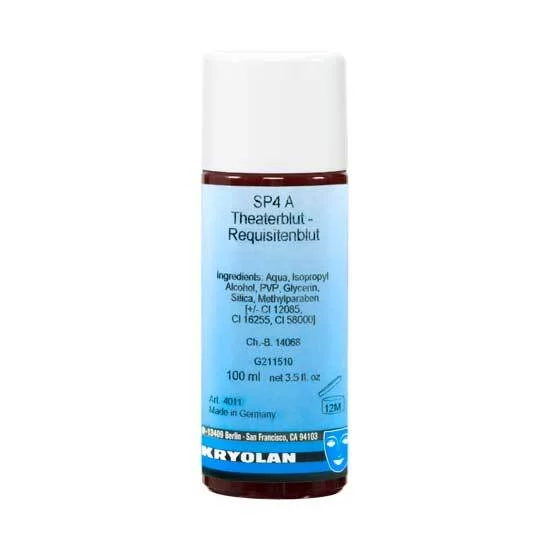 Kryolan Theater Blood SP4, sztuczna krew, 100ml, Dark