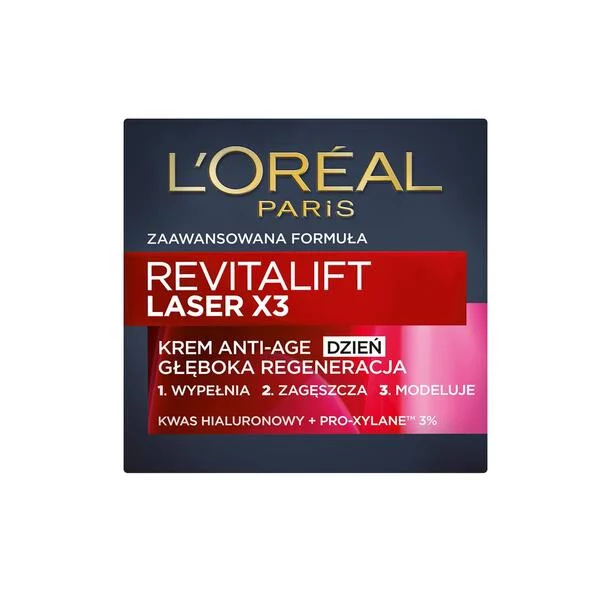 L'Oreal Paris Revitalift Laser X3 Krem anti-aging o potrójnym działaniu na dzień, 50ml