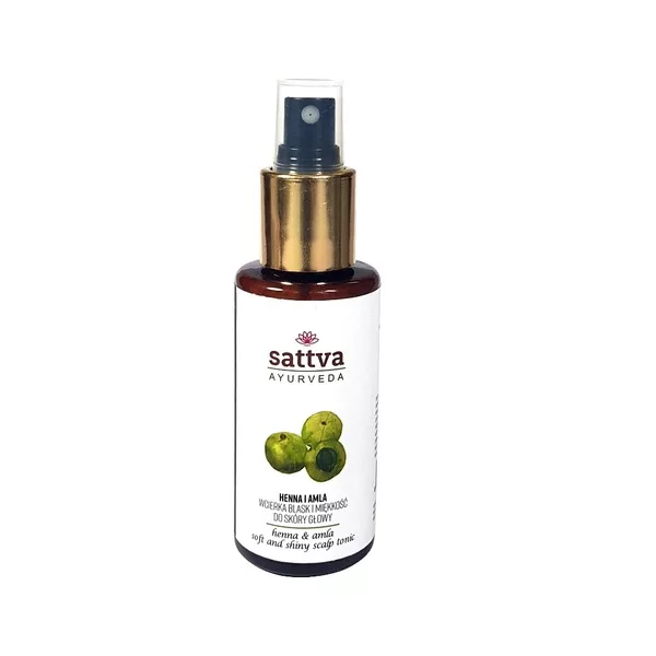 Sattva Soft And Shiny Scalp Tonic wcierka blask i miękkość do skóry głowy Henna & Amla 100ml