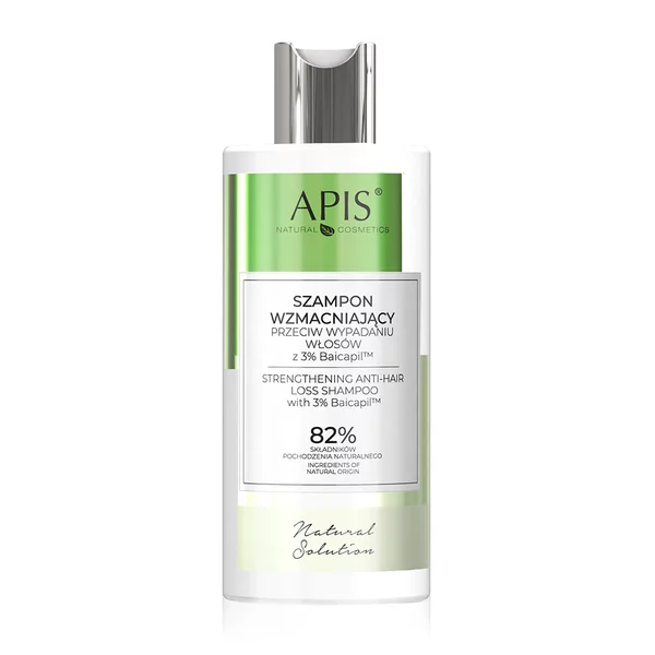 Apis Natural solution, Szampon wzmacniający przeciw wypadaniu włosów z 3% Baicapil, 300ml
