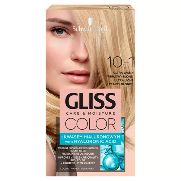 Schwarzkopf Gliss Color krem koloryzujący do włosów 10-1 Ultra Jasny Perłowy Blond