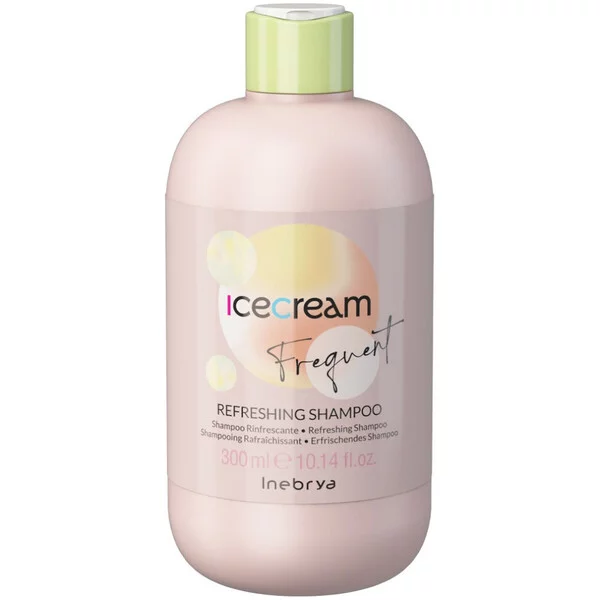 Inebrya Ice Cream Frequent Refreshing, odświeżający szampon do włosów, miętowy, 300ml