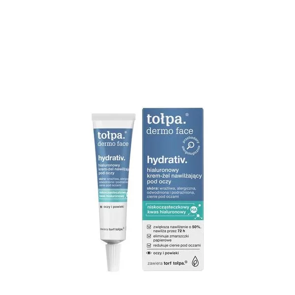 Tołpa Dermo Face Hydrativ, hialuronowy krem-żel nawilżający pod oczy, 10ml