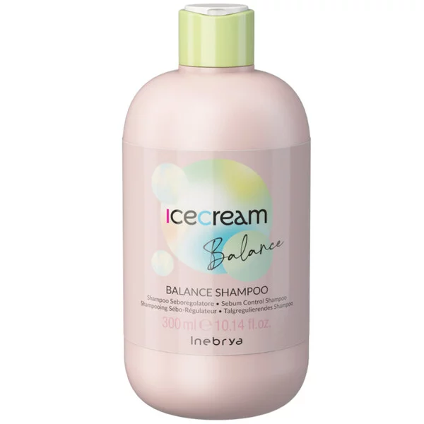 Inebrya Ice Cream Balance, szampon do włosów przetłuszczających się, 300ml