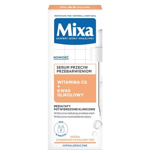 Mixa Lab serum przeciw przebarwieniom Witamina CG + Kwas Glikolowy 30ml