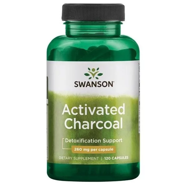 Swanson Węgiel drzewny aktywny 260mg 120
