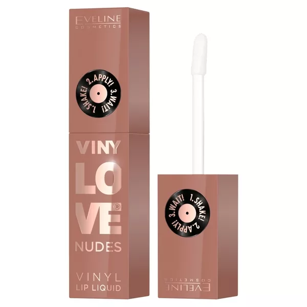 Eveline Cosmetics VinyLove Nudes długotrwała pomadka płynna z efektem winylowym 12 Yummy 4ml