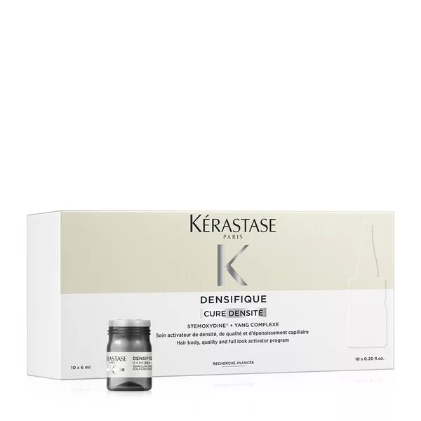 Kerastase Densifique Women Cure, aktywator gęstości włosów poprawiający ich kondycję i wygląd, ampułki, wcierka, 10x6ml