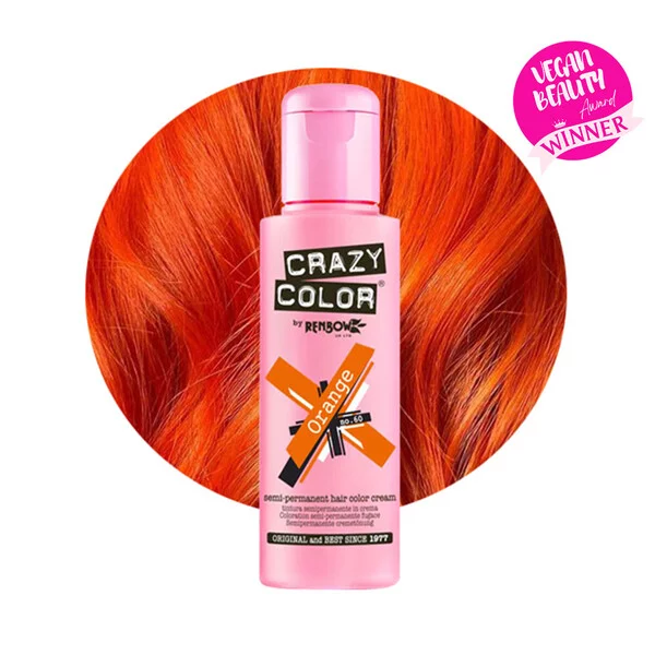 Crazy Color, toner odżywczy do włosów, Orange - pomarańczowy, nr 60, 100ml