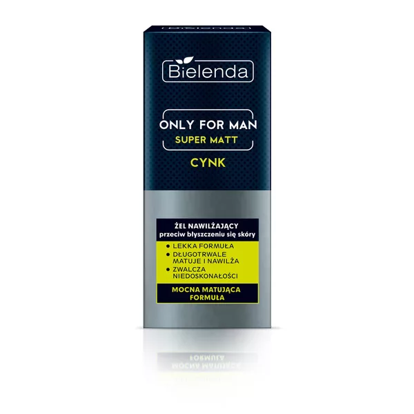 Bielenda Only For Men Nawilżający żel Przeciw Błyszczeniu Super Mat, 50ml