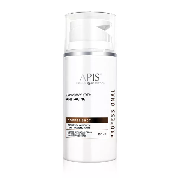 Apis Coffee Shot, Kawowy krem Anti-Aging z kwasem kawowym i ekstraktem z maku, 100ml