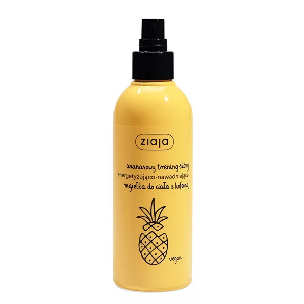 Ziaja Ananasowa, mgiełka do ciała z kofeiną, energetyzująco - nawadniająca, 200ml