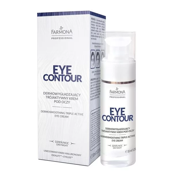 Farmona Professional New Eye Contour, Dermowygładzający trójaktywny krem pod oczy, 30ml