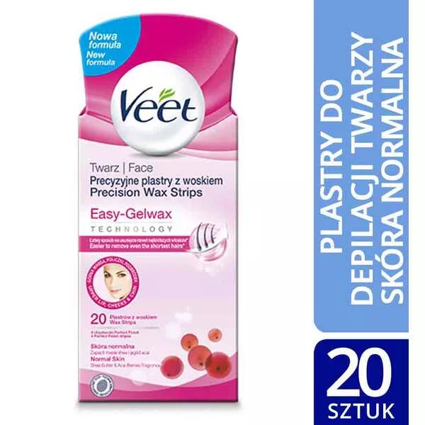 Veet Veet plastry wosk do depilacji twarzy 20 szt