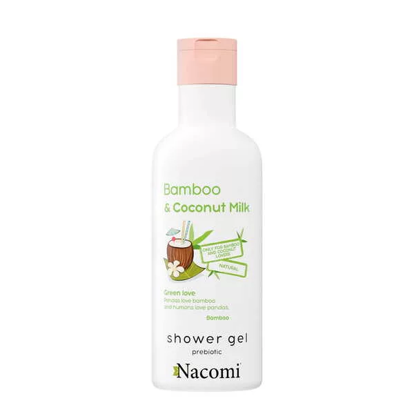 Nacomi Bamboo&Coconut, żel pod prysznic o zapachu bambusa z mlekiem kokosowym, 300ml