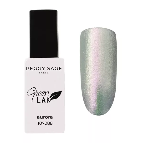 Peggy Sage Green Lak, lakier do paznokci utwardzany lampą UV/LED, 10ml, aurora