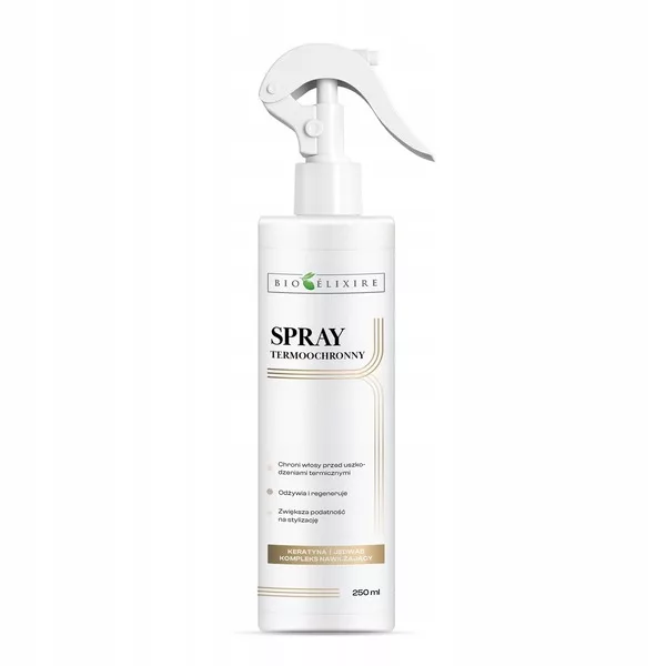 Bioelixire Expert, spray termoochronny z keratyną do regeneracji włosów, 250ml