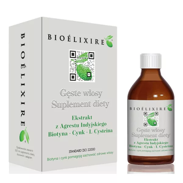 Bioelixire, sumplement diety przeciw wypadaniu włosów "Gęste Włosy", 300ml