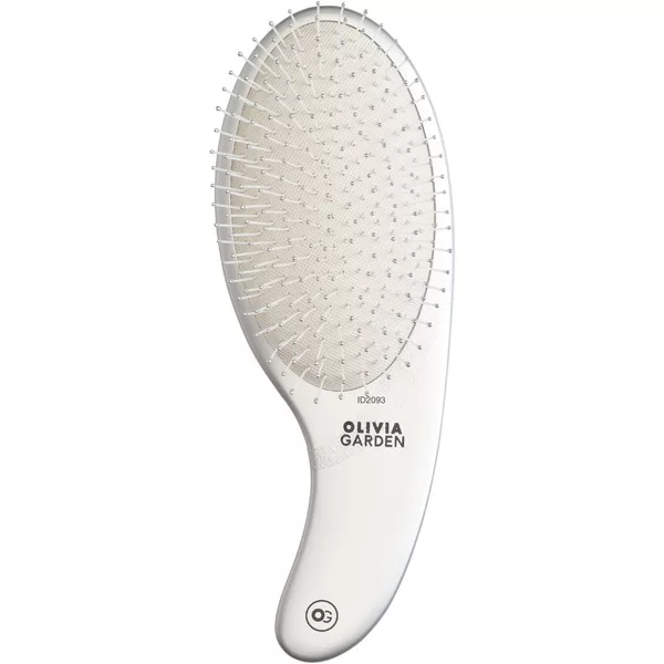 Olivia Garden Expert Care Curve, szczotka do rozczesywania włosów, Nylon Bristles Silver