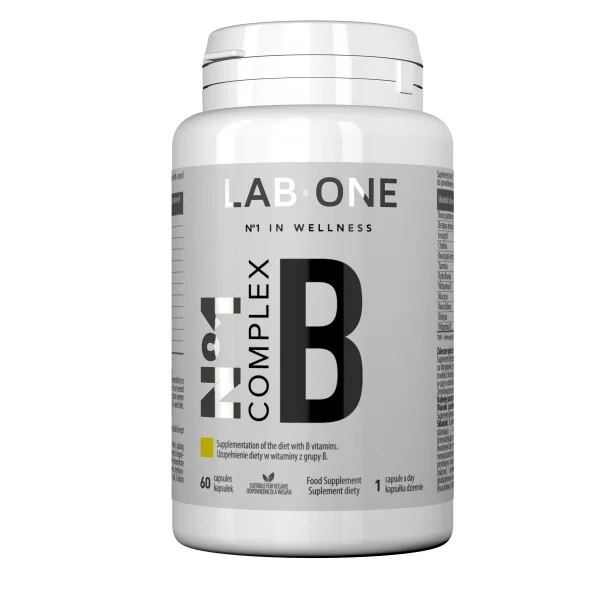 LAB ONE N°1 Complex B cholina inozytol B3 suplement diety wspierający układ nerwowy 60 kapsułek