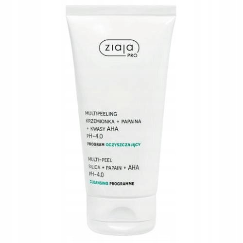 Ziaja Pro Program oczyszczający, multipeeling (krzemionka + papaina + kwasy AHA pH 4.0), 200ml