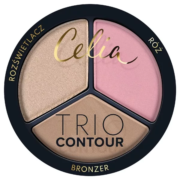 Celia Trio Contour zestaw do konturowania twarzy w pudrze 01