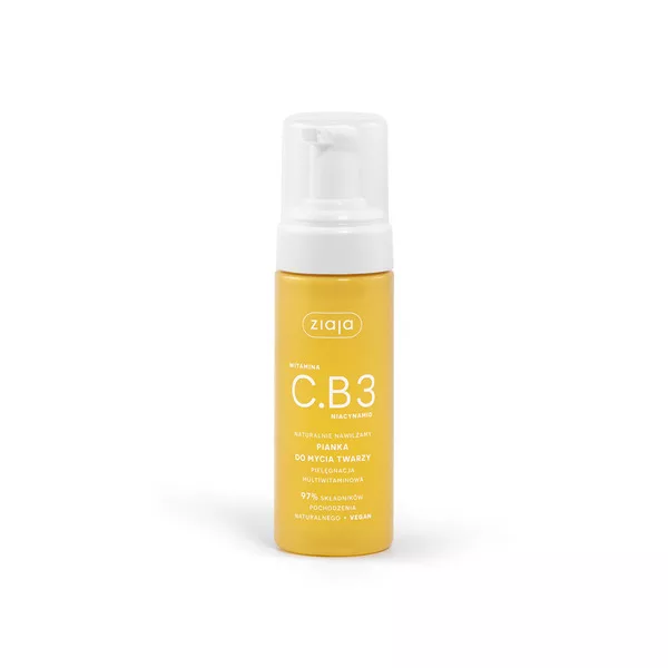 Ziaja Witamina C.B3 Niacynamid Naturalnie Nawilżamy, pianka do mycia twarzy, 150ml