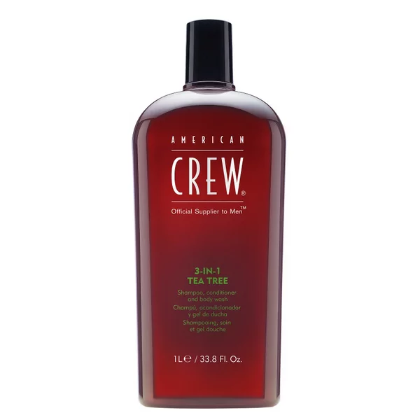 American Crew Tea Tree, 3w1 szampon + odżywka + żel do kąpieli, 1000ml