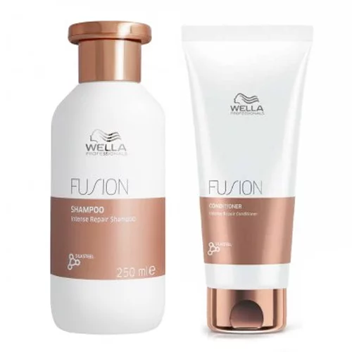 Wella Fusion, zestaw intensywnie odbudowujący, szampon + odżywka