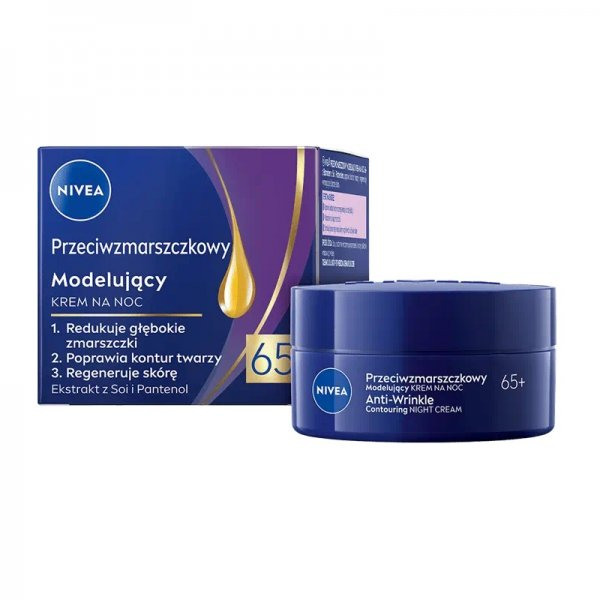 Nivea Przeciwzmarszczkowy modelujący krem na noc 65+ 50ml
