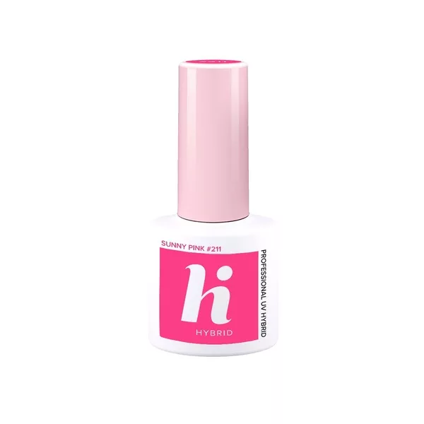 hi hybrid, lakier hybrydowy, 5ml, #211 Sunny Pink