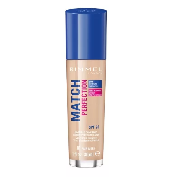 Rimmel Match Perfection Foundation podkład dopasowujący się do cery 081 Fair Ivory SPF20 30ml